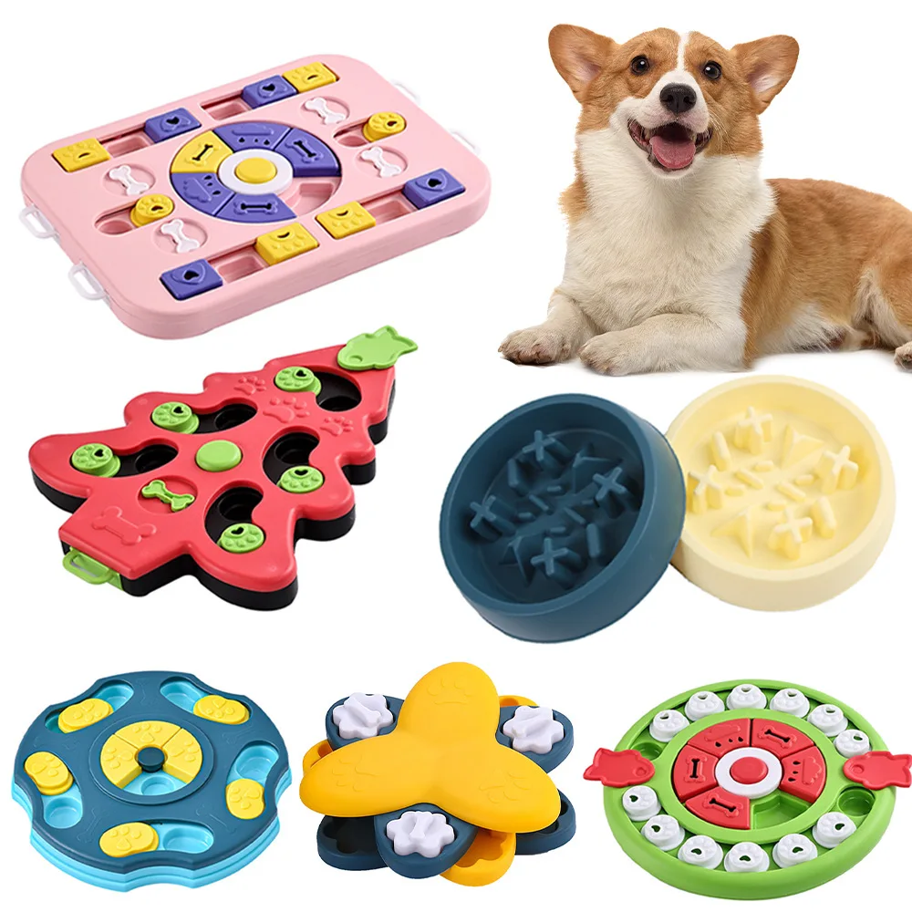 Dog Puzzle Feeder Toy - 강아지 IQ 음식 디스펜서 천천히 먹는
