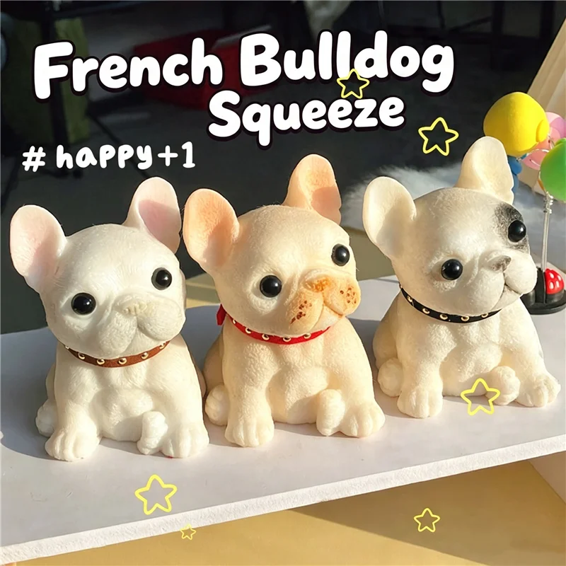 Dog Toys - 프렌치 불독 스퀴즈 토이 부드러운 TPR
