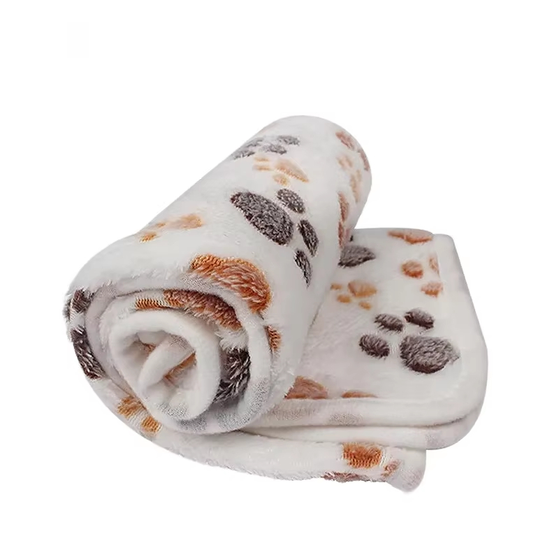 Pet Beds - 1/3개입 귀여운 애완동물 담요 발바닥 무늬