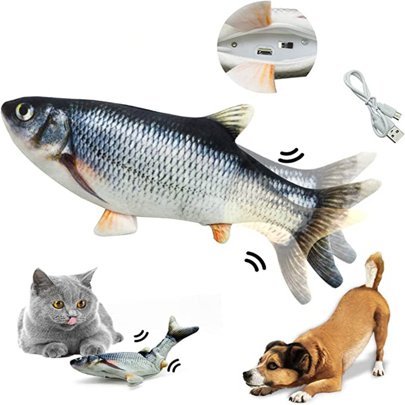 Electric Floppy Fish Dog Toy - 고양이 장난감 물고기 USB 충전식 전동