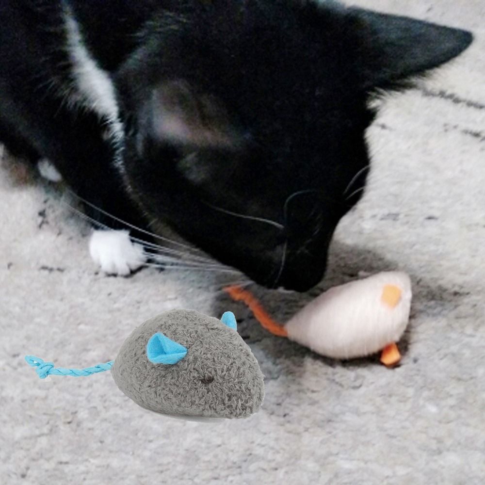Catnip Interactive Plush Mouse - 2pcs 재미 있은 플러시 부드러운 대화