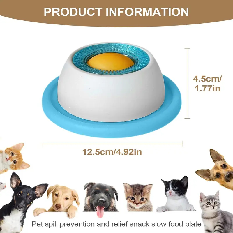 Dog Puzzle Feeder Toy - 2-in-1 슬로우 피더 핥는 매트 애완동물