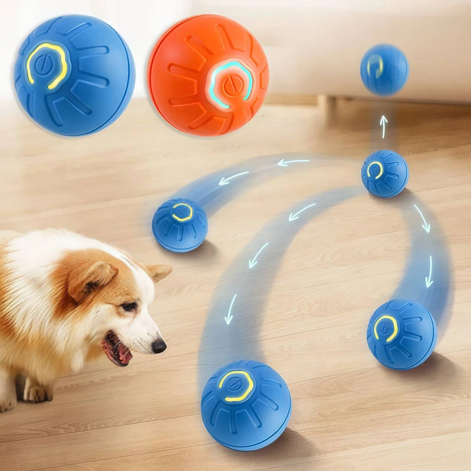 Automatic Moving Dog Ball - 스마트 강아지 장난감 공 전자식 인터랙티브