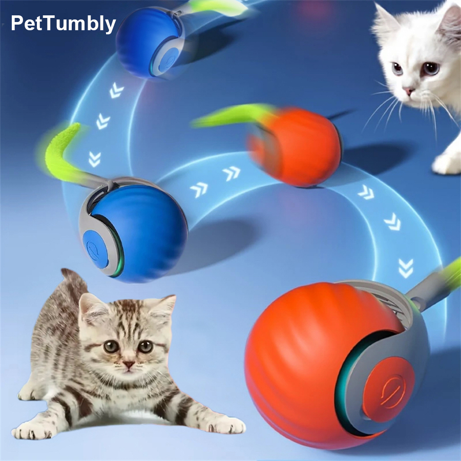 Automatic Moving Dog Ball - 인터랙티브 고양이 장난감 공 자동 롤링