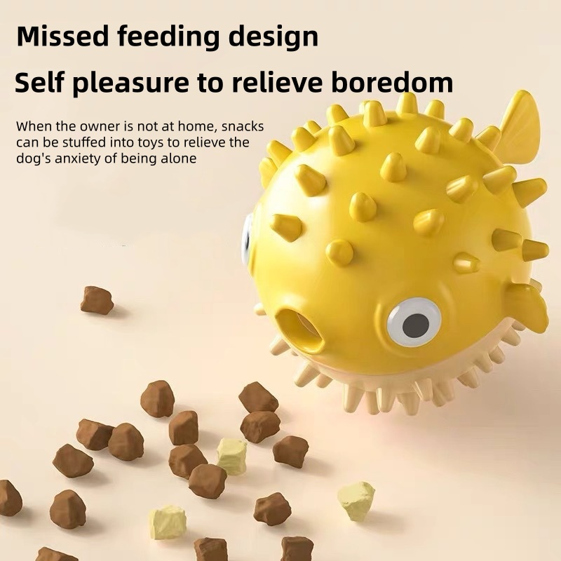 반응형으로 작동하는, 물고기 모양의 간식 자동 분배 장 - Rubber Treat Dispensing Dog Toy 리뷰 및 가격