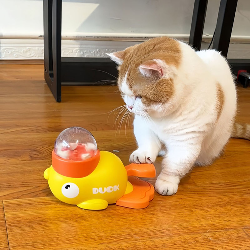 노란색 오리 모양의 고양이 간식 디스펜서, 내구성 있는 - Dog Puzzle Feeder Toy 리뷰 및 가격