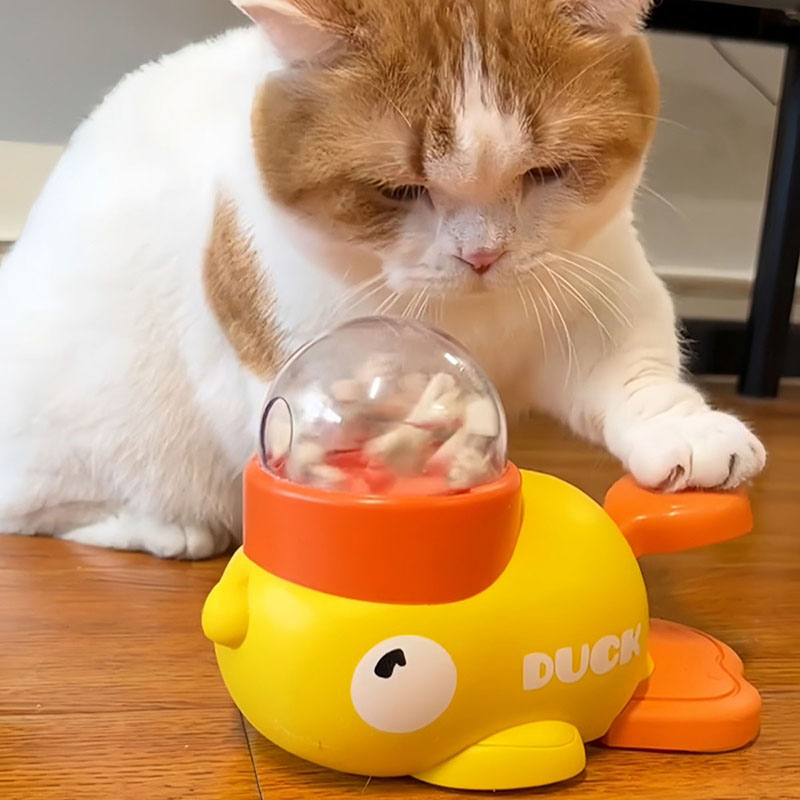 노란색 오리 모양의 고양이 간식 디스펜서, 내구성 있는 - Dog Puzzle Feeder Toy 리뷰 및 가격