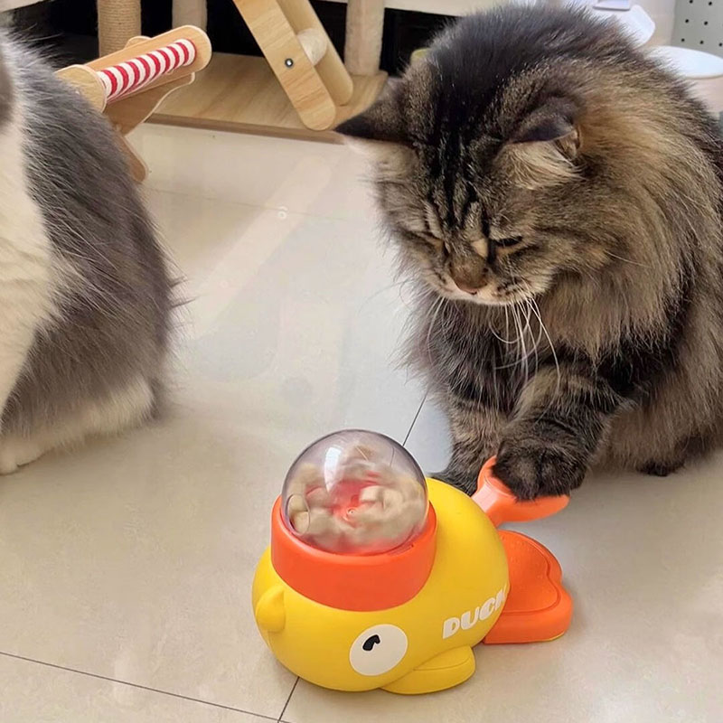 노란색 오리 모양의 고양이 간식 디스펜서, 내구성 있는 - Dog Puzzle Feeder Toy 리뷰 및 가격