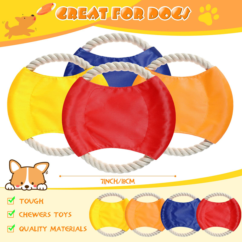 Benepaw-튼튼한 코튼 개 로프 장난감, 씹기 방지 - Flying Disc Dog Training Toy 리뷰 및 가격