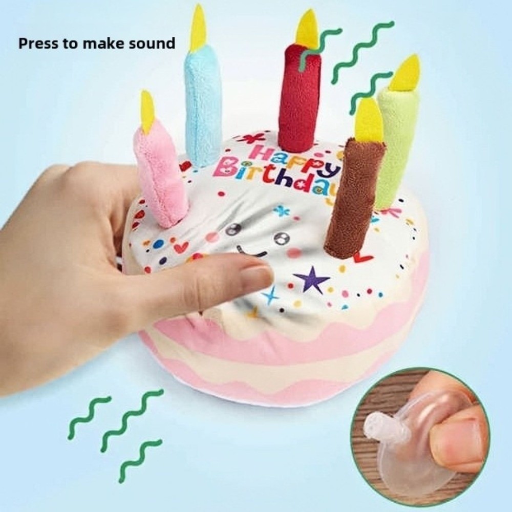 새로운 생일 케이크 강아지 장난감, 상호작용 가능한 내 - Interactive Squeaky Plush Dog Toy 리뷰 및 가격