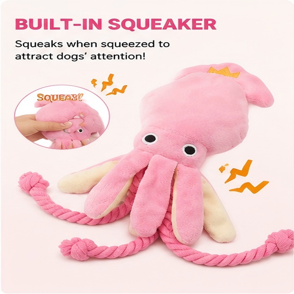 거대한 봉제 문어 모양 강아지 씹기 장난감, 튼튼한 면 - Dog Rope Toy Aggressive Chewers 리뷰 및 가격
