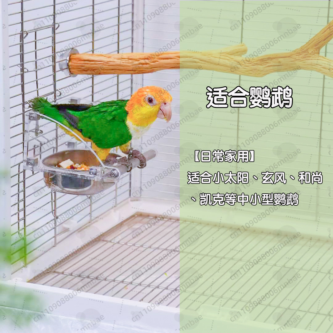 앵무새 먹이통 스테인리스 스틸 아크릴 방수 새 모이통  - Pet Feeders 리뷰 및 가격